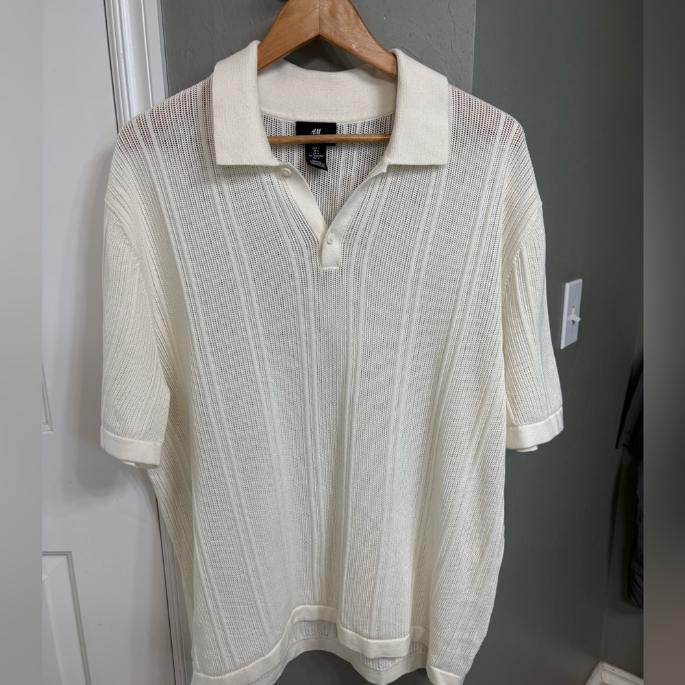 H&M Cream Polo Shirt